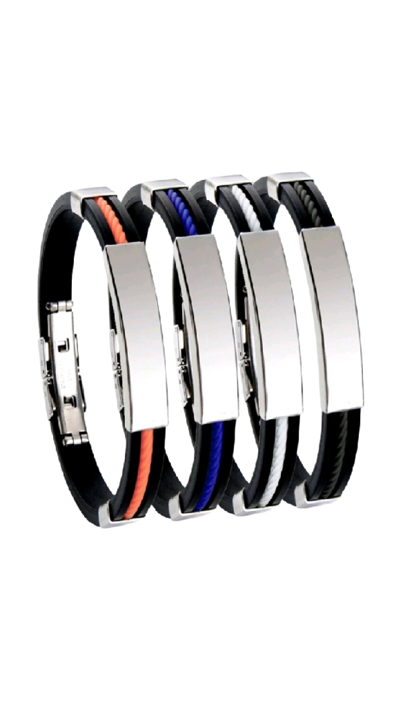 Pulsera Caucho Inox - Imagen 2